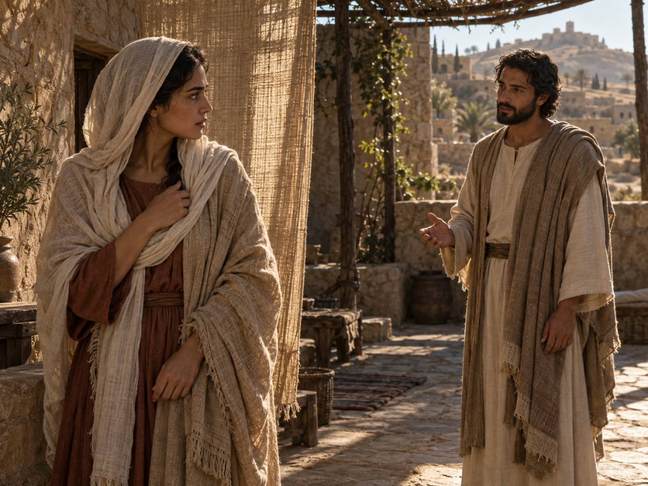 Incontro di Maryam nel cortile